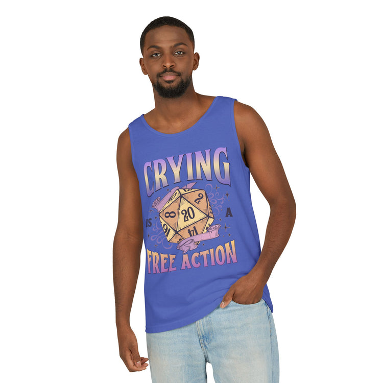 Crying Is a Free Action Tank Top - Fandom-Made