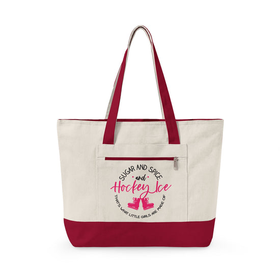 Sugar Spice Ice Hockey Zippered Canvas Tote - Fandom-Made