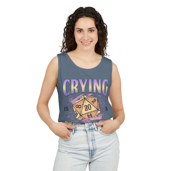 Crying Is a Free Action Tank Top - Fandom-Made
