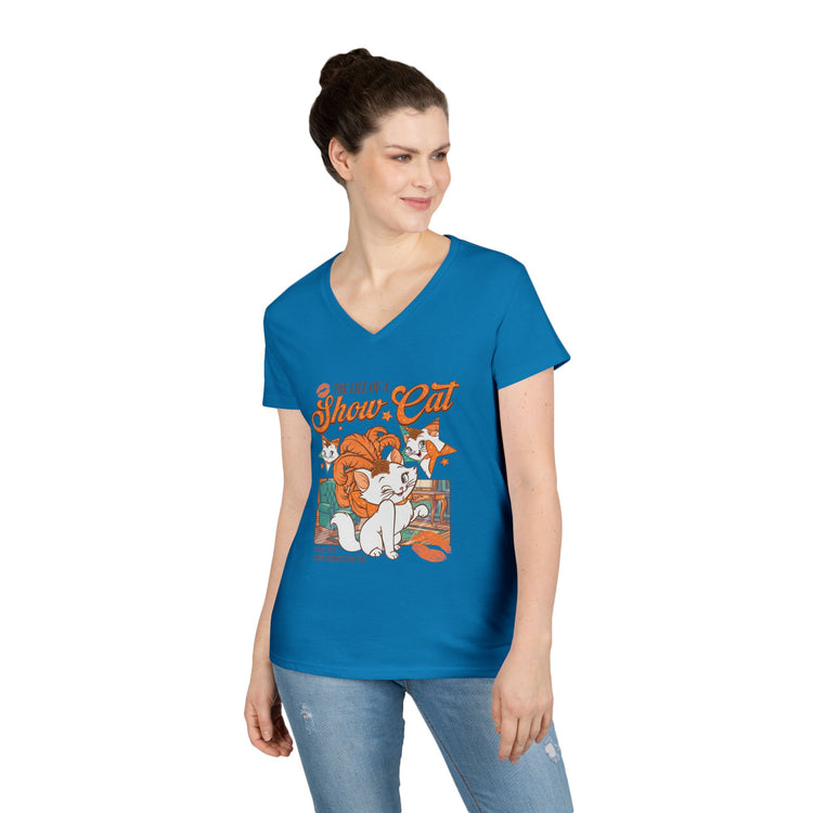 Life of a Show Cat Ladies' V-Neck Tee