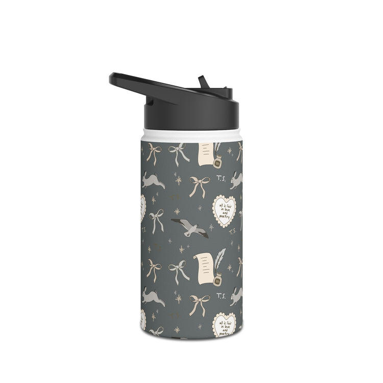 Tortured Poet All-Over Print Stainless Steel Water Bottle - Fandom-Made