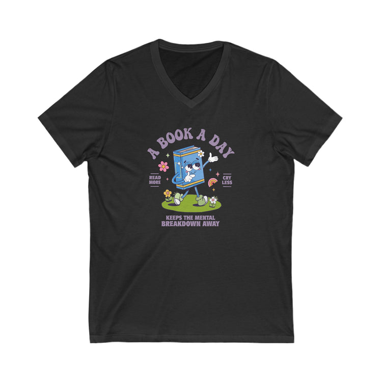 A Book A Day V-Neck Tee