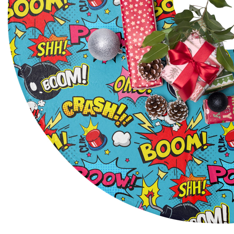 Comic Sounds Christmas Tree Skirt