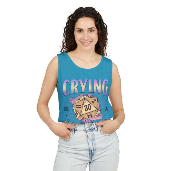 Crying Is a Free Action Tank Top - Fandom-Made