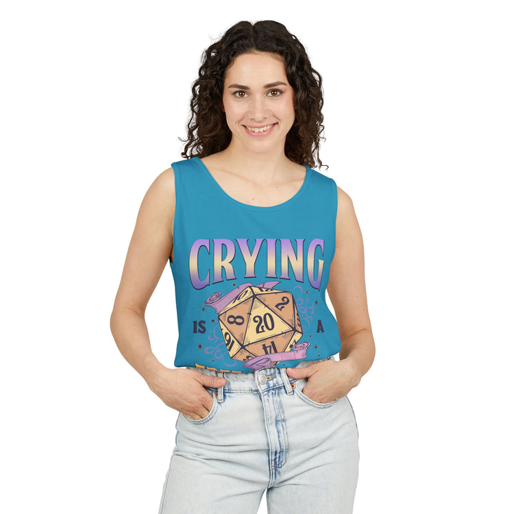 Crying Is a Free Action Tank Top - Fandom-Made
