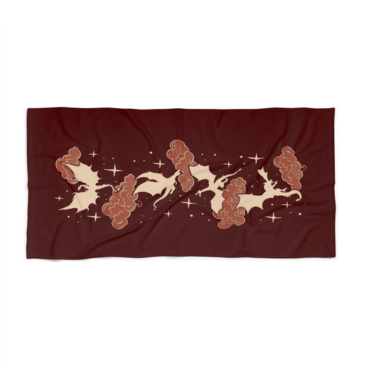 Flying Dragons Beach Towel