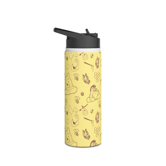 Winnie All-Over Print Stainless Steel Water Bottle - Fandom-Made