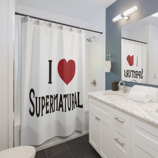 I Love Supernatural Shower Curtain - Fandom-Made