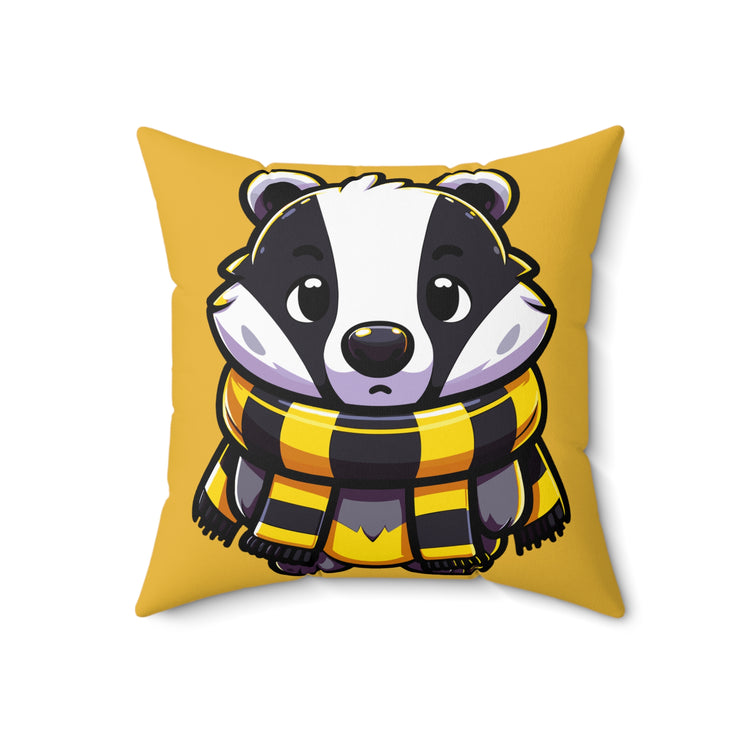 Hufflepuff Mascot Square Pillow - Fandom-Made