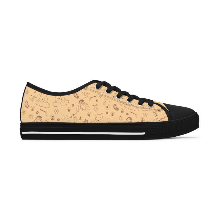 Winnie All-Over Print Women's Low Top Sneakers - Fandom-Made