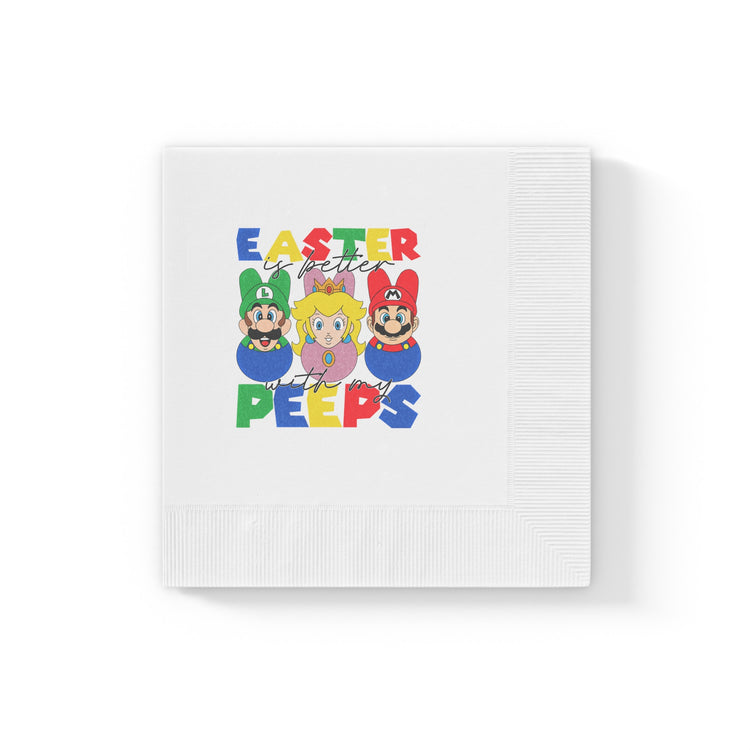 Mario Peeps Napkins - Fandom-Made