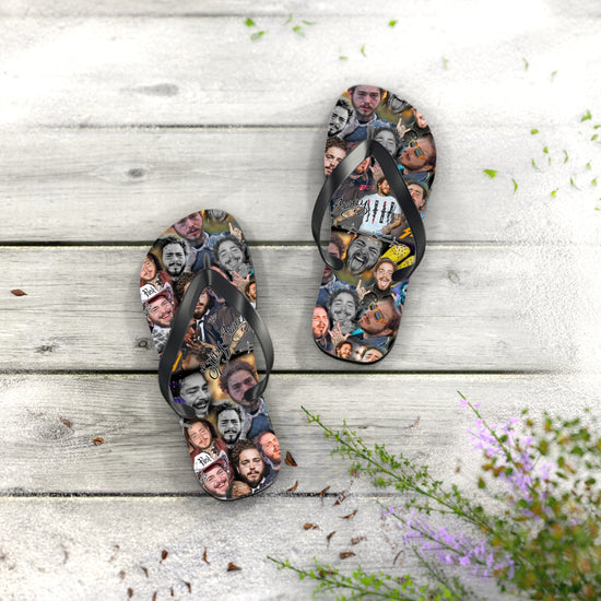 Post Malone All-Over Print Flip Flops - Fandom-Made