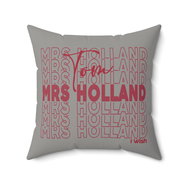 Mrs. Holland Faux Suede Square Pillow