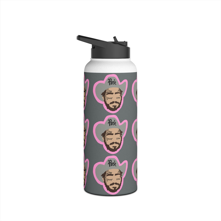 Cowboy Malone All-Over Print Stainless Steel Water Bottle - Fandom-Made