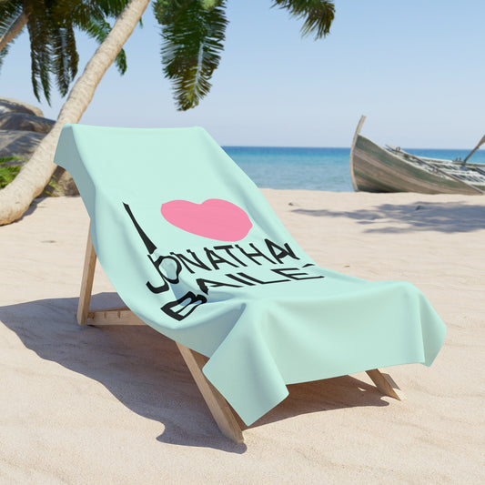 I Love Jonathan Bailey Beach Towel - Fandom-Made