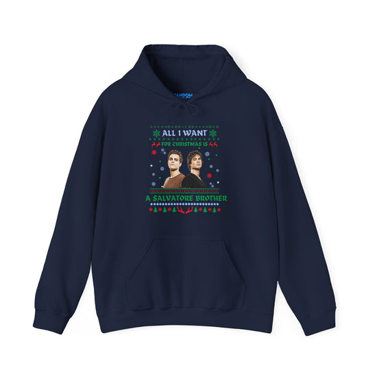 All I Want For Christmas Is a Salvatore Brother Hoodie - Fandom-Made