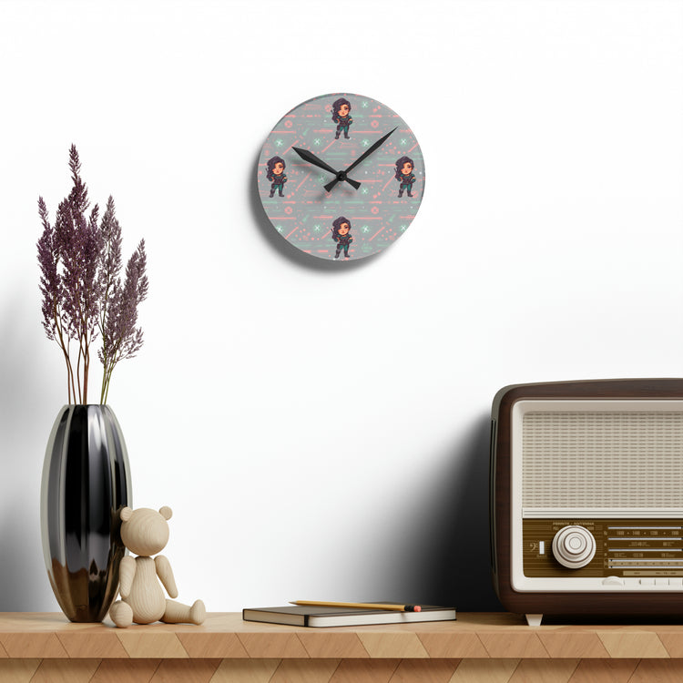 Cara Dune Acrylic Wall Clock - Fandom-Made