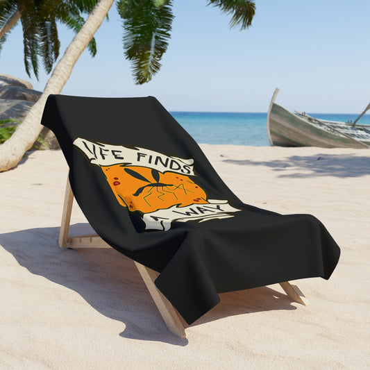 Life Finds a Way Beach Towel - Fandom-Made