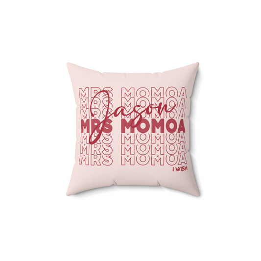 Mrs. Momoa Faux Suede Square Pillow