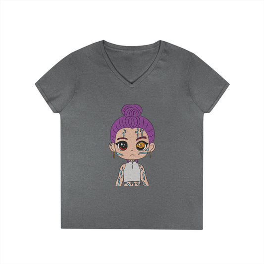 Rumi Demon Ladies' V-Neck Tee