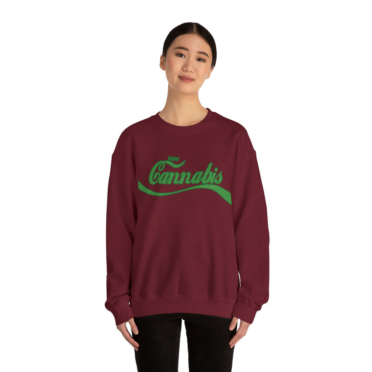 Enjoy Cannabis Crewneck Sweatshirt - Fandom-Made