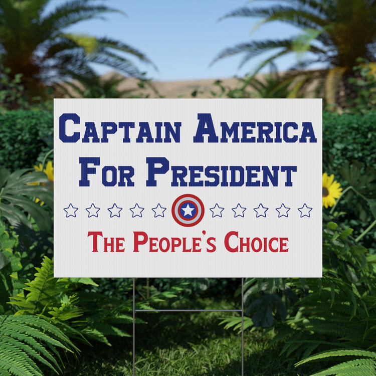 Captain America For President Yard Sign