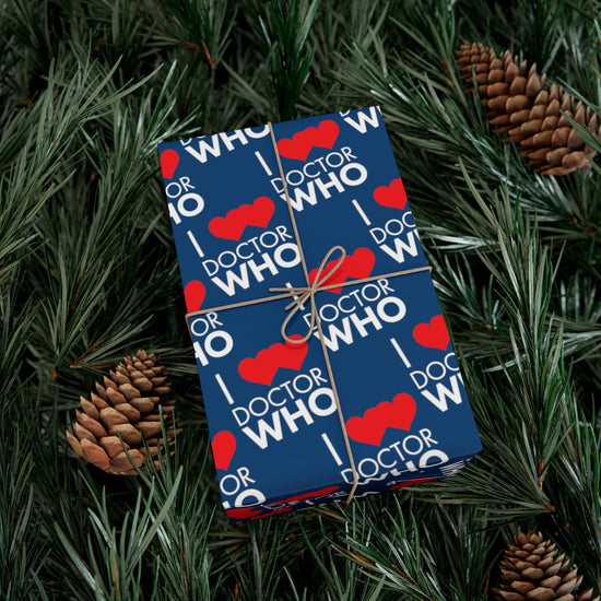 I Love Love Doctor Who Gift Wrap Paper - Fandom-Made