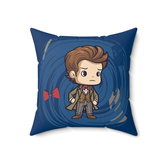 Timey Wimey Eleventh Doctor Square Pillow - Fandom-Made