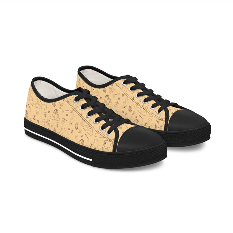 Winnie All-Over Print Women's Low Top Sneakers - Fandom-Made