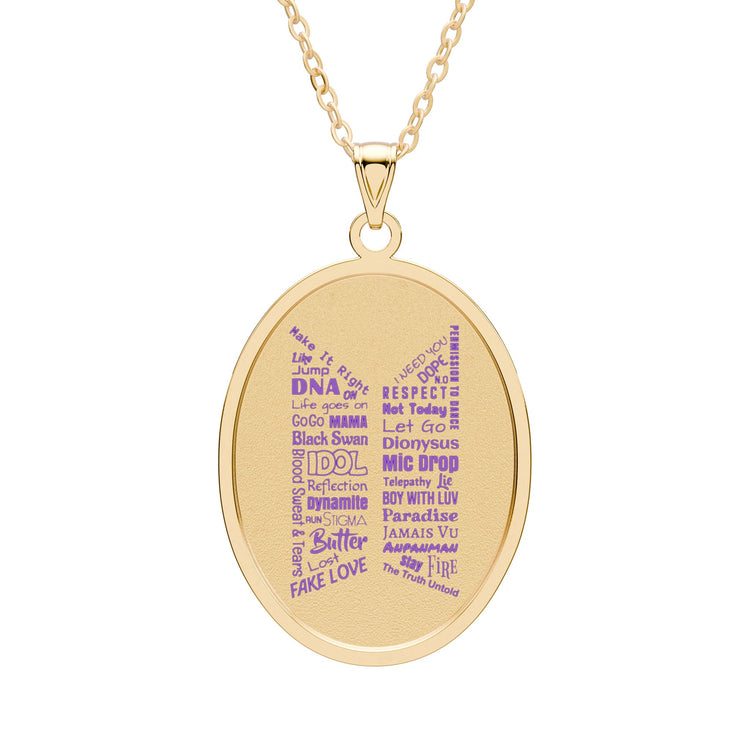 BTS Songs Oval Pendant