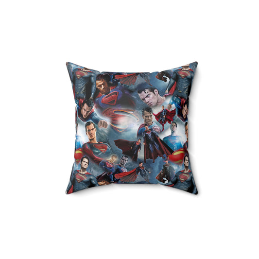 Superman Collage Square Pillow - Fandom-Made