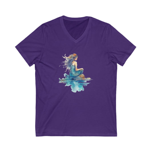 Mermaid Thoughts V-Neck Tee - Fandom-Made