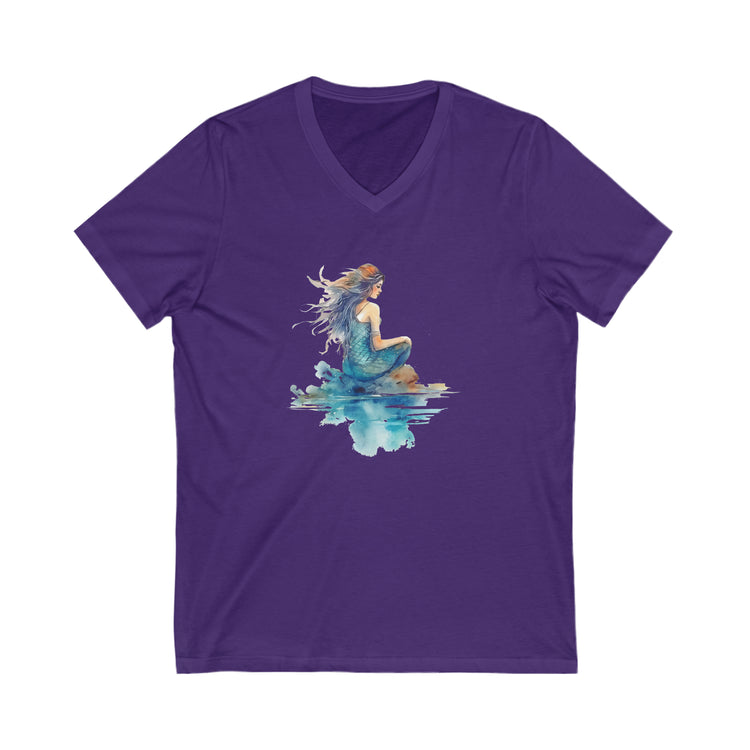 Mermaid Thoughts V-Neck Tee - Fandom-Made