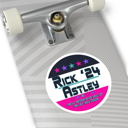 Rick Astley '24 Round Sticker
