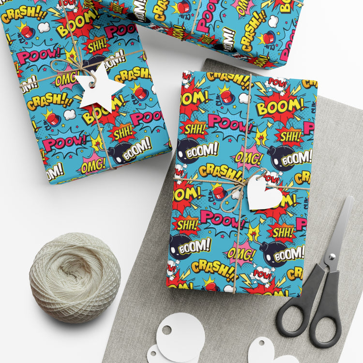 Comic Sounds Gift Wrap