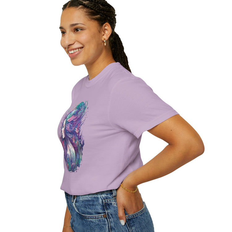 Mermaid Watercolor Unisex Garment-Dyed T-shirt