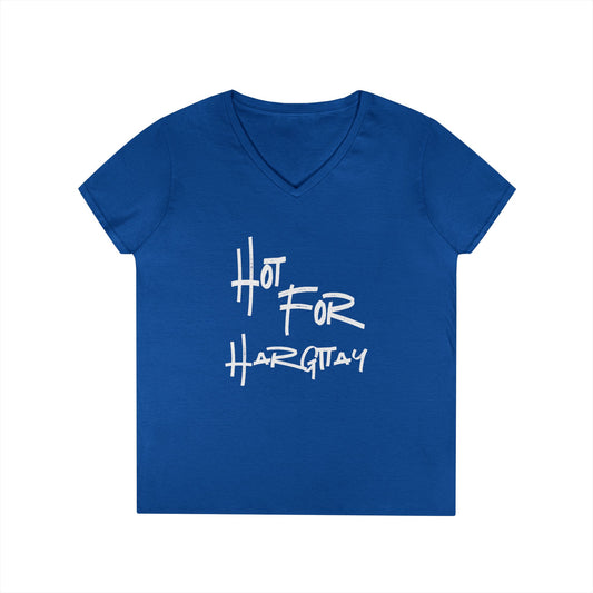 Hot For Hargitay Ladies' V-Neck Tee - Fandom-Made