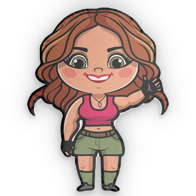 Ruby Roundhouse-Shaped Pillow