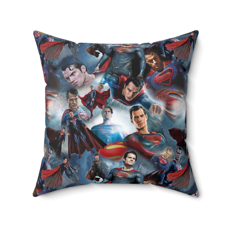 Superman Collage Square Pillow - Fandom-Made