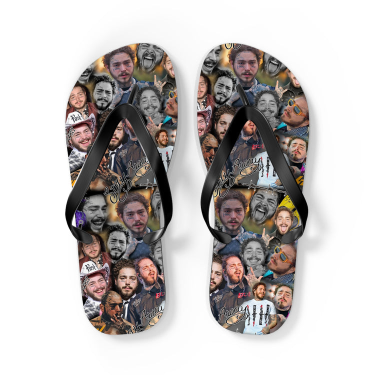 Post Malone All-Over Print Flip Flops - Fandom-Made