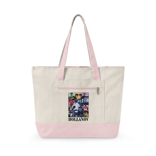 Hollanov Zippered Canvas Tote - Fandom-Made
