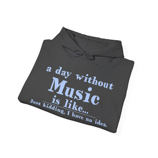 A Day Without Music Hoodie - Fandom-Made