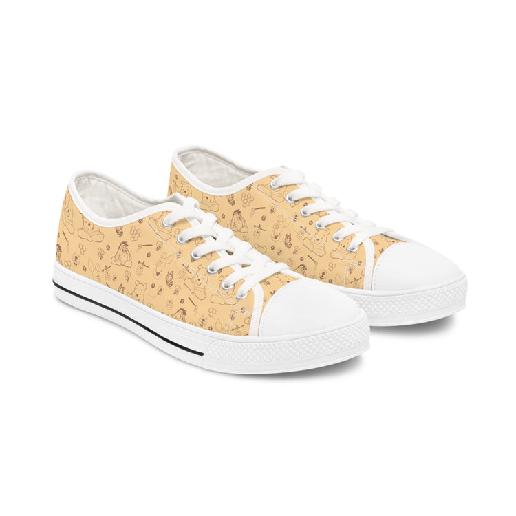 Winnie All-Over Print Women's Low Top Sneakers - Fandom-Made