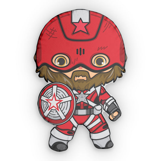 Red Guardian-Shaped Pillow