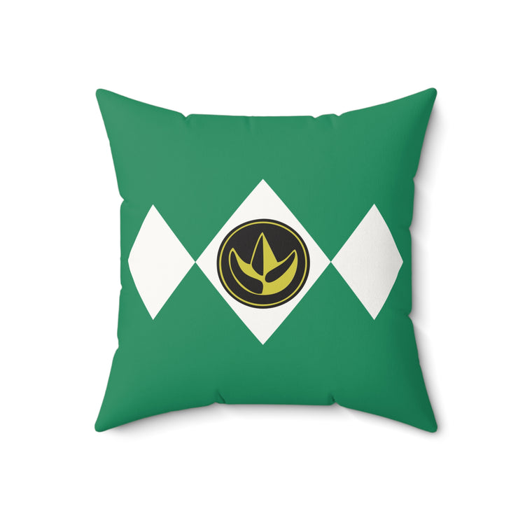 Green Ranger Faux Suede Square Pillow