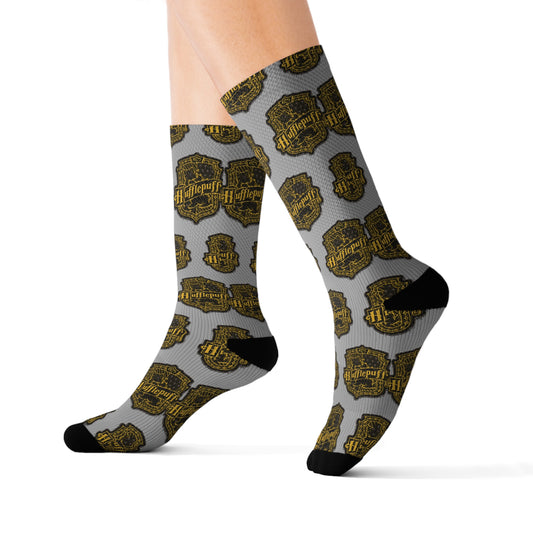 Hufflepuff Crest Socks - Fandom-Made