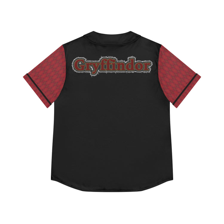 Gryffindor Embroidery Design Women's Baseball Jersey - Fandom-Made