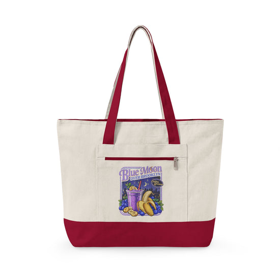 Blue Moon Zippered Canvas Tote - Fandom-Made