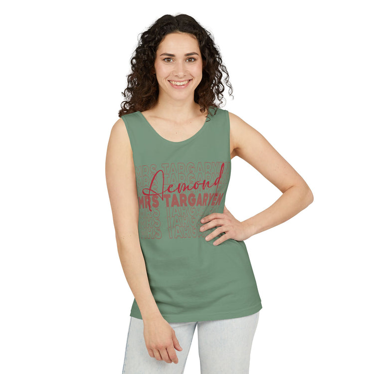 Mrs. Aemond Targaryen Unisex Garment-Dyed Tank Top