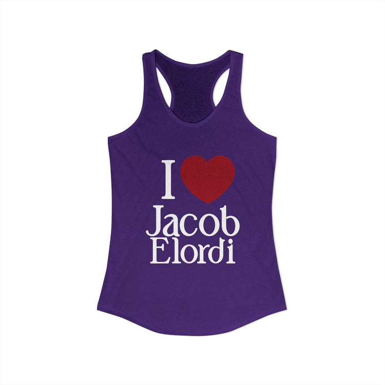 I Love Jacob Elordi Women's Ideal Racerback Tank - Fandom-Made